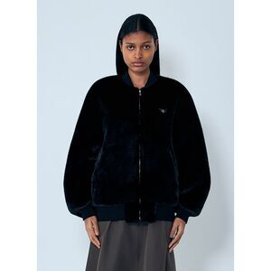 Prada Women Faux Fur Reversible Bomber Jacket